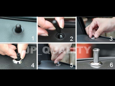 Декоративные наконечники кнопок блокировки дверей для BMW всех моделей, комплект 4 шт., хромированные с логотипом BMW карбон